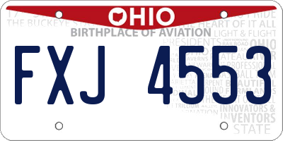 OH license plate FXJ4553