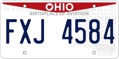 OH license plate FXJ4584