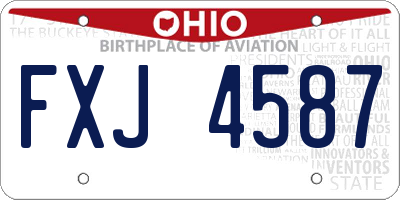 OH license plate FXJ4587