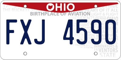OH license plate FXJ4590