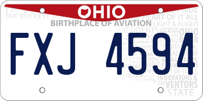OH license plate FXJ4594