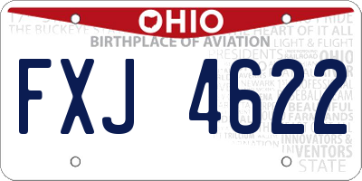 OH license plate FXJ4622