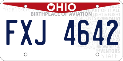 OH license plate FXJ4642