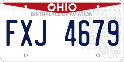 OH license plate FXJ4679
