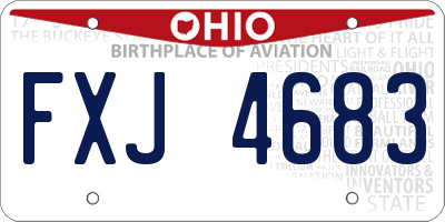 OH license plate FXJ4683