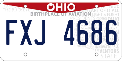 OH license plate FXJ4686