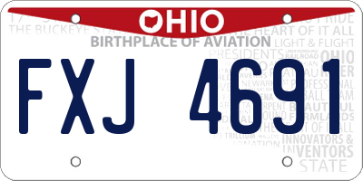 OH license plate FXJ4691