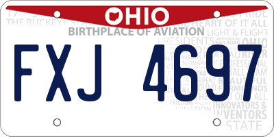 OH license plate FXJ4697