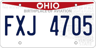 OH license plate FXJ4705