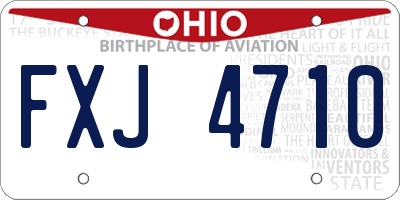 OH license plate FXJ4710