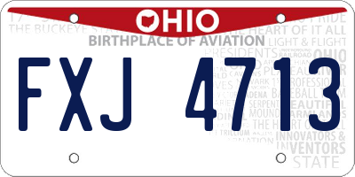 OH license plate FXJ4713
