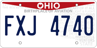 OH license plate FXJ4740