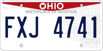 OH license plate FXJ4741