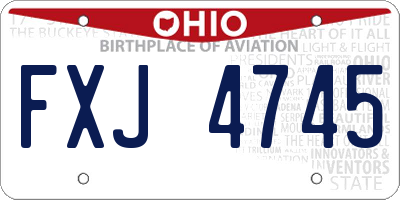 OH license plate FXJ4745