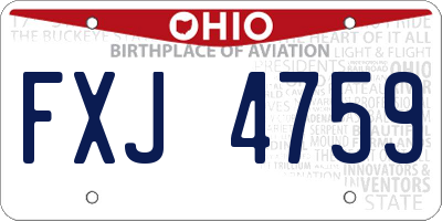 OH license plate FXJ4759