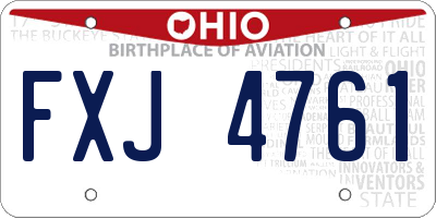 OH license plate FXJ4761