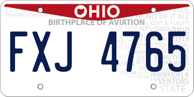 OH license plate FXJ4765