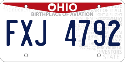 OH license plate FXJ4792