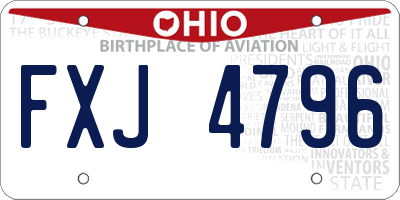OH license plate FXJ4796