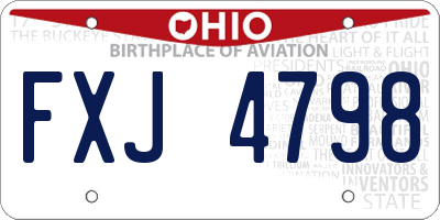 OH license plate FXJ4798