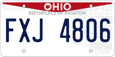 OH license plate FXJ4806