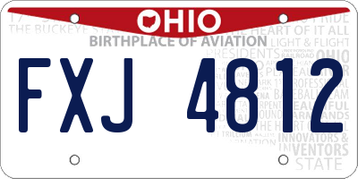 OH license plate FXJ4812