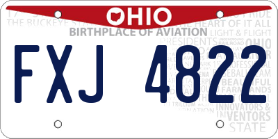 OH license plate FXJ4822