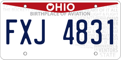 OH license plate FXJ4831