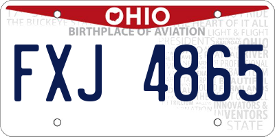 OH license plate FXJ4865