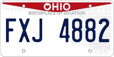 OH license plate FXJ4882