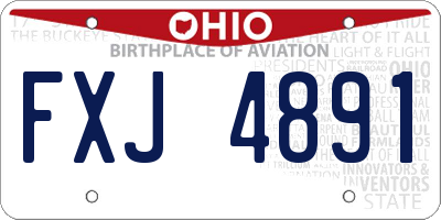 OH license plate FXJ4891