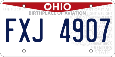 OH license plate FXJ4907