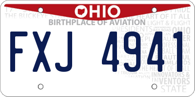 OH license plate FXJ4941