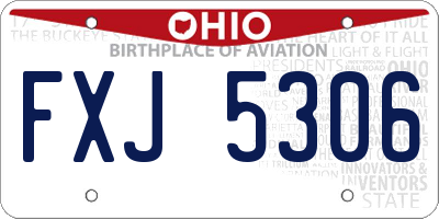 OH license plate FXJ5306