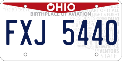OH license plate FXJ5440