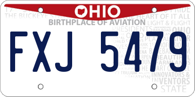 OH license plate FXJ5479