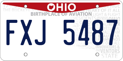 OH license plate FXJ5487