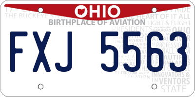 OH license plate FXJ5563