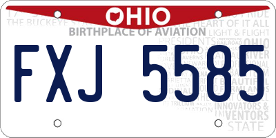 OH license plate FXJ5585