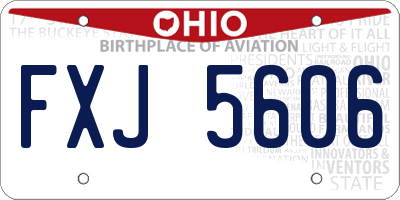 OH license plate FXJ5606
