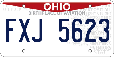 OH license plate FXJ5623
