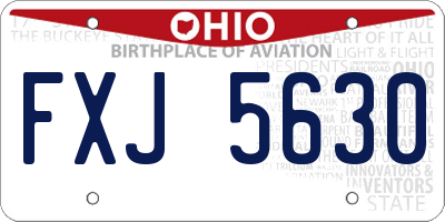 OH license plate FXJ5630