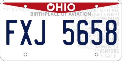 OH license plate FXJ5658