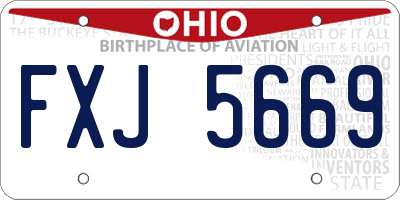 OH license plate FXJ5669