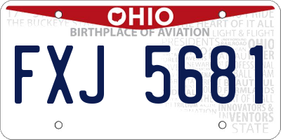 OH license plate FXJ5681