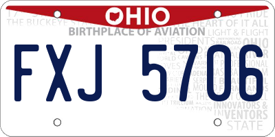 OH license plate FXJ5706