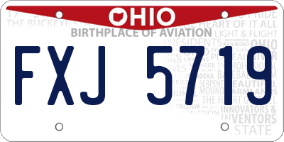OH license plate FXJ5719