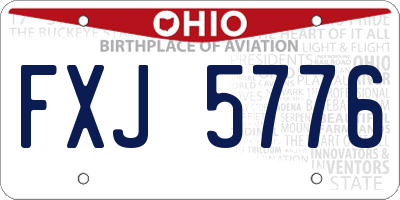 OH license plate FXJ5776
