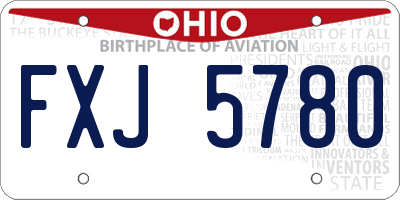 OH license plate FXJ5780