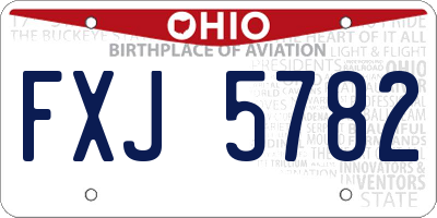 OH license plate FXJ5782